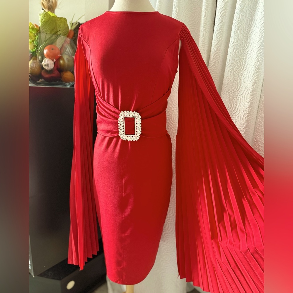 Metamorphosis Girl Women's Red Dress Formal Wedding Cocktail Party Sz L